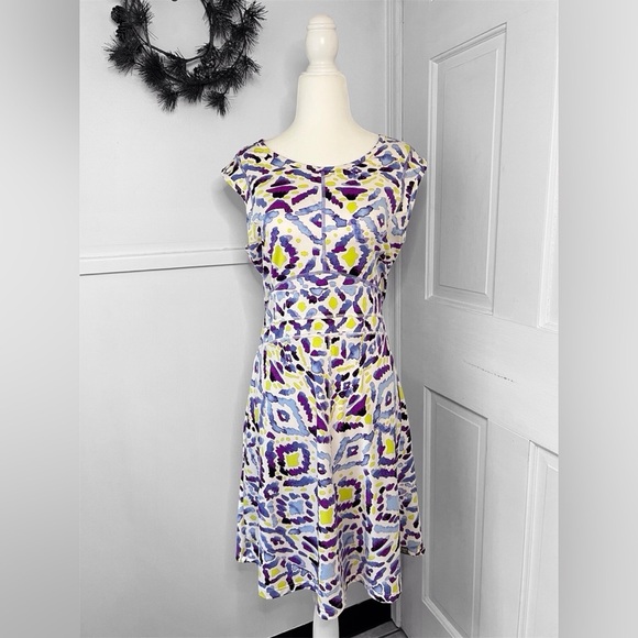 Title nine Dresses & Skirts - Title Nine Dream Fit & Flare Geometric Purple Multicolor Athletic Dress
